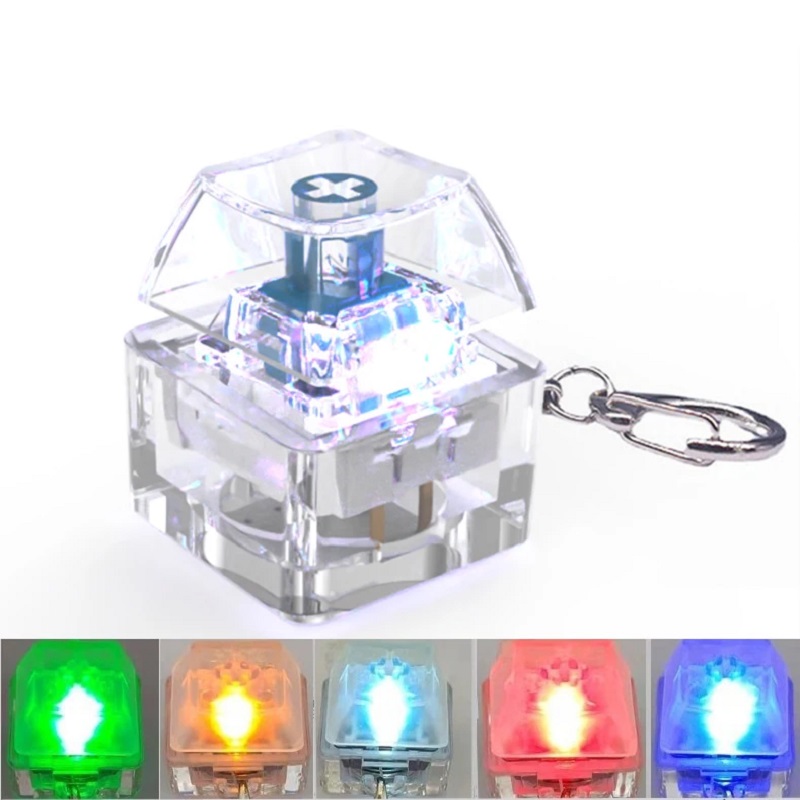 Tech Guy Accessories - Fingertip Button Keychain Fidget Toy LED