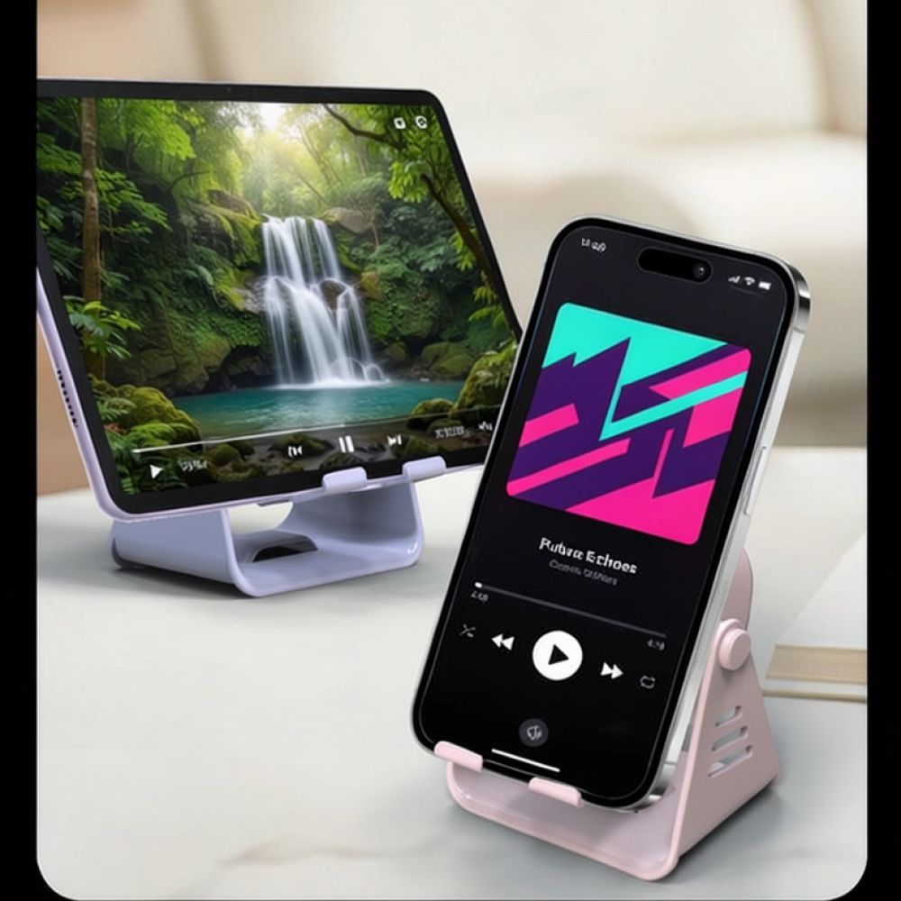 Tech Accessories Stand - Desktop Bluetooth Speaker Cradle Phone Stand