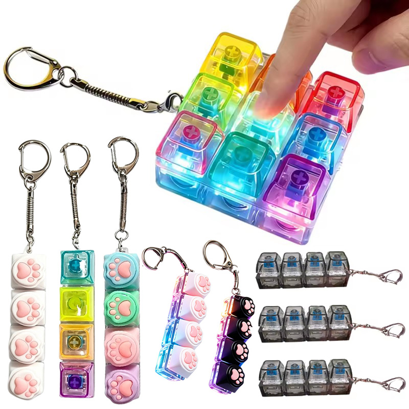 Tech Guy Accessories - New hot LED Keyboard Keychain Clickable