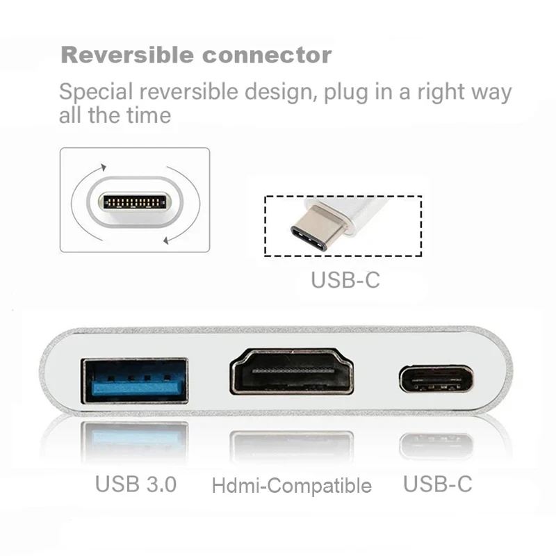 3 IN 1 USB PD HDMI Docking Sta - Usb C To Hdmi 评论和价格