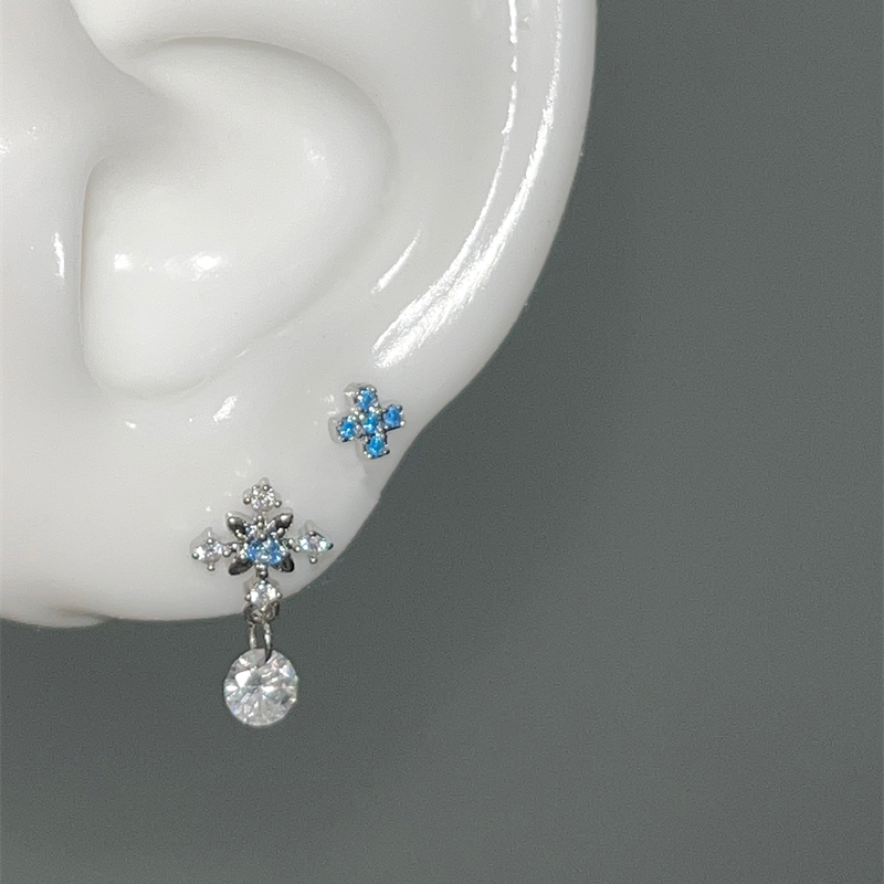 1pcs Quality Shiny Cross Blue  - Y2K Tech Accessories 评论和价格