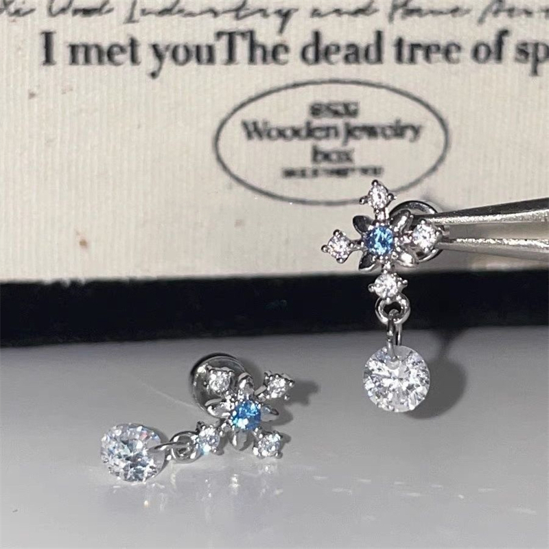 1pcs Quality Shiny Cross Blue  - Y2K Tech Accessories 评论和价格