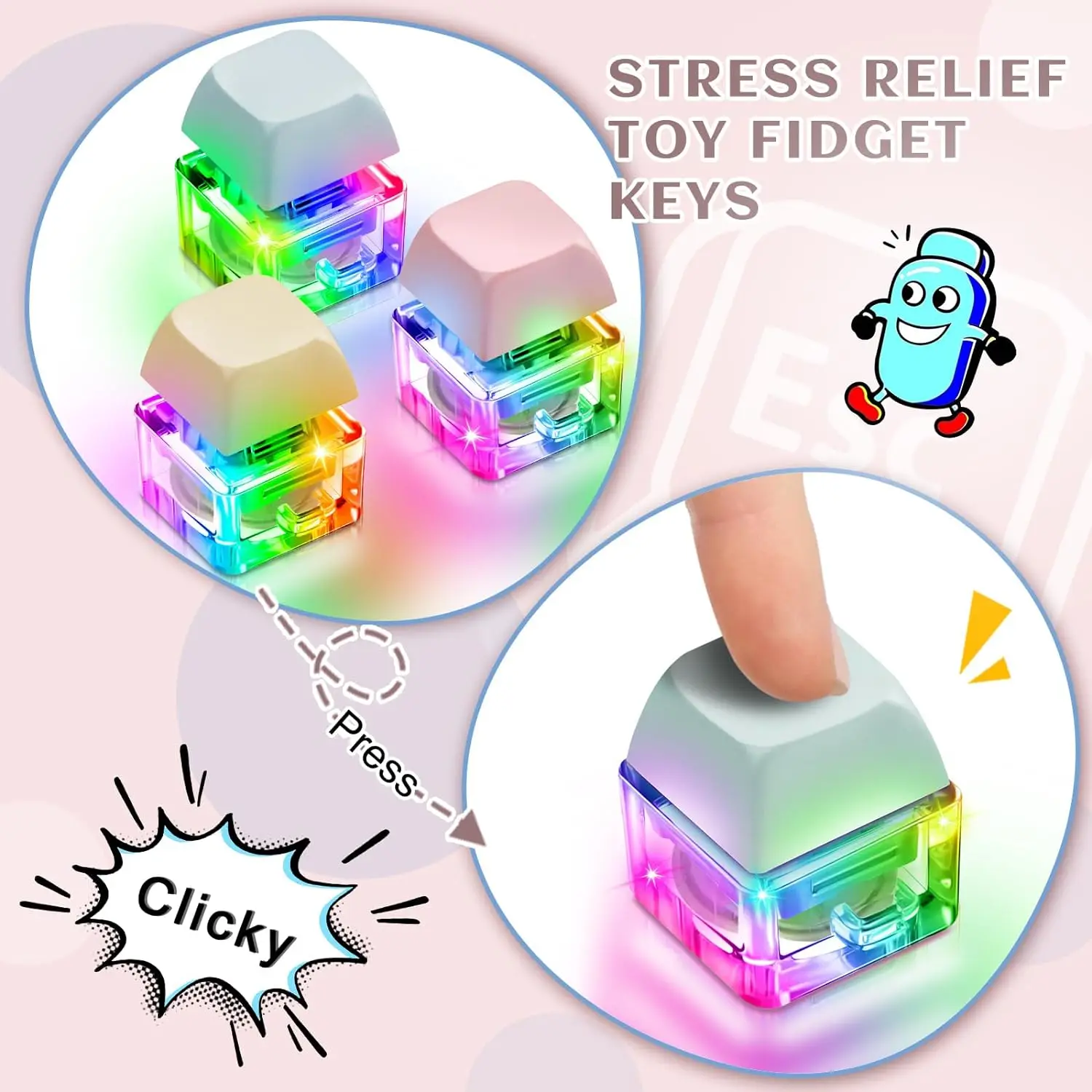 LED Keyboard Key Chain Toy Str - Tech Guy Accessories 评论和价格