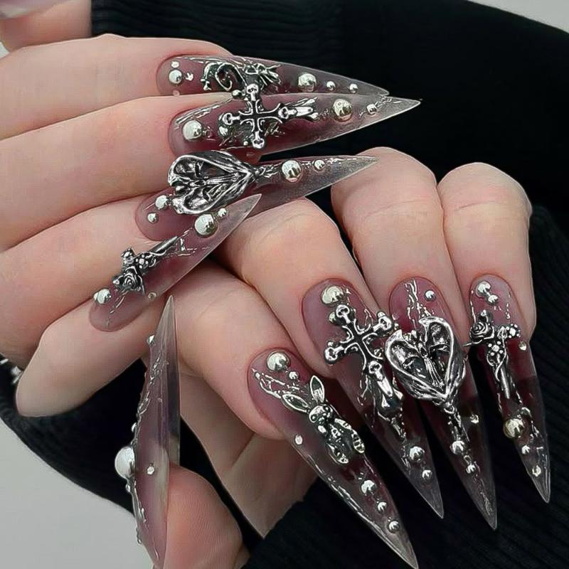 12Grid Vintage Cross Nail Art  - Y2K Tech Accessories 评论和价格