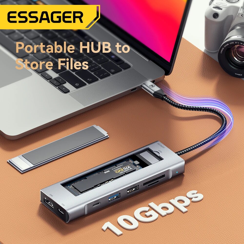 Essager 8-in-1 USB Hub With Di - Usb C To Hdmi 评论和价格